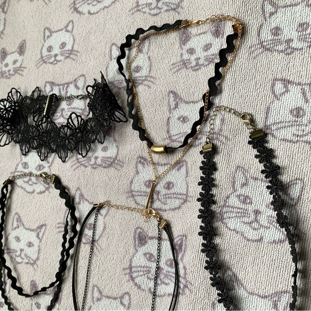 Gothic 90s style chokers bundle of 6 new - Picture 6 of 9